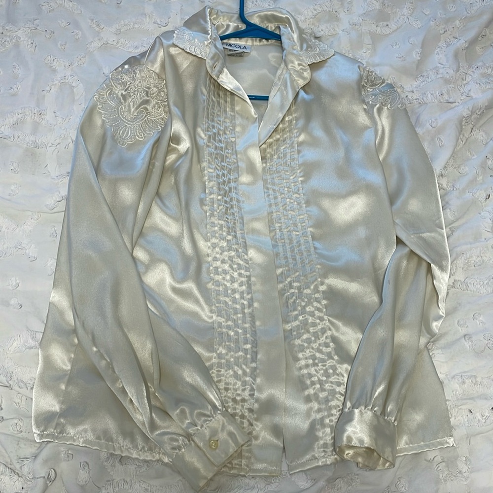 NICOLA silky button up shirt